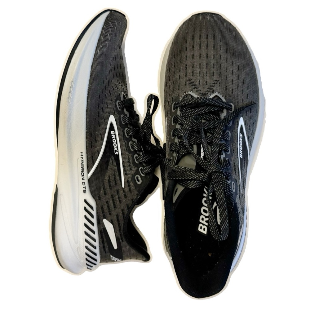 Brooks Hyperion GTS Black Gunmetal Running Shoe Womens Size 6.5 - Picture 2 of 9